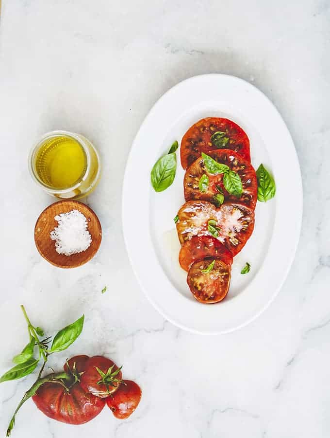 Bijouxs Little Jewels|Heirloom Tomatoes with Basil Oil