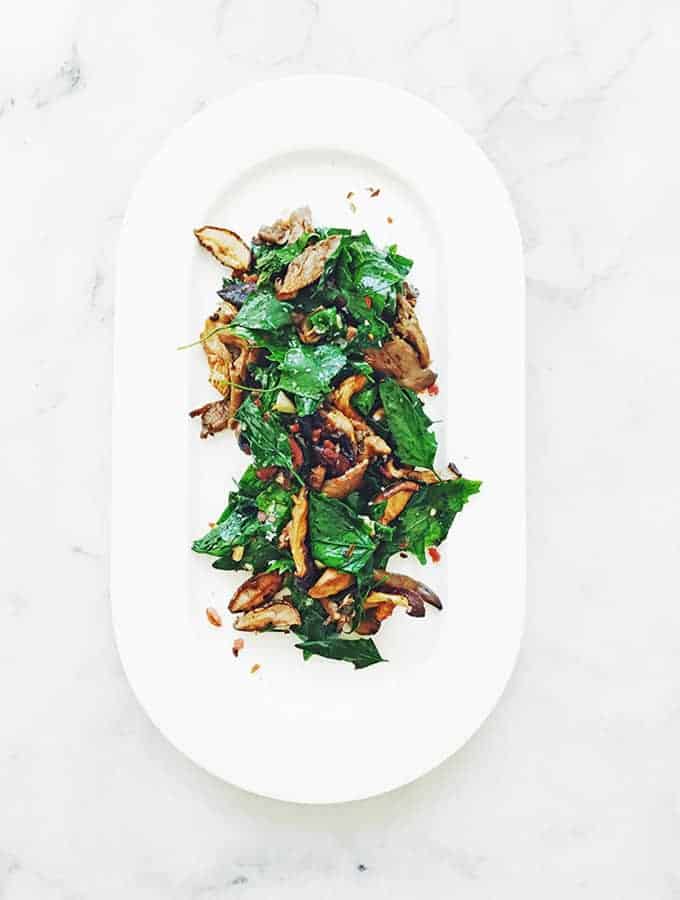 Wild Spinach & Roasted Mushrooms | Bijouxs Little Jewels