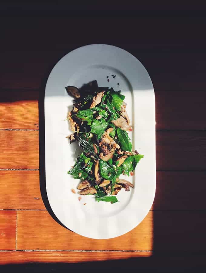 Wild Spinach & Roasted Mushrooms | Bijouxs Little Jewels