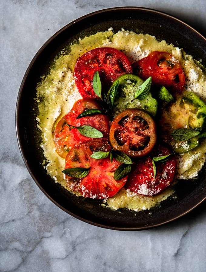 Summer Simple Tomatoes with Ricotta & Romano Cheese | Bijouxs Little Jewels