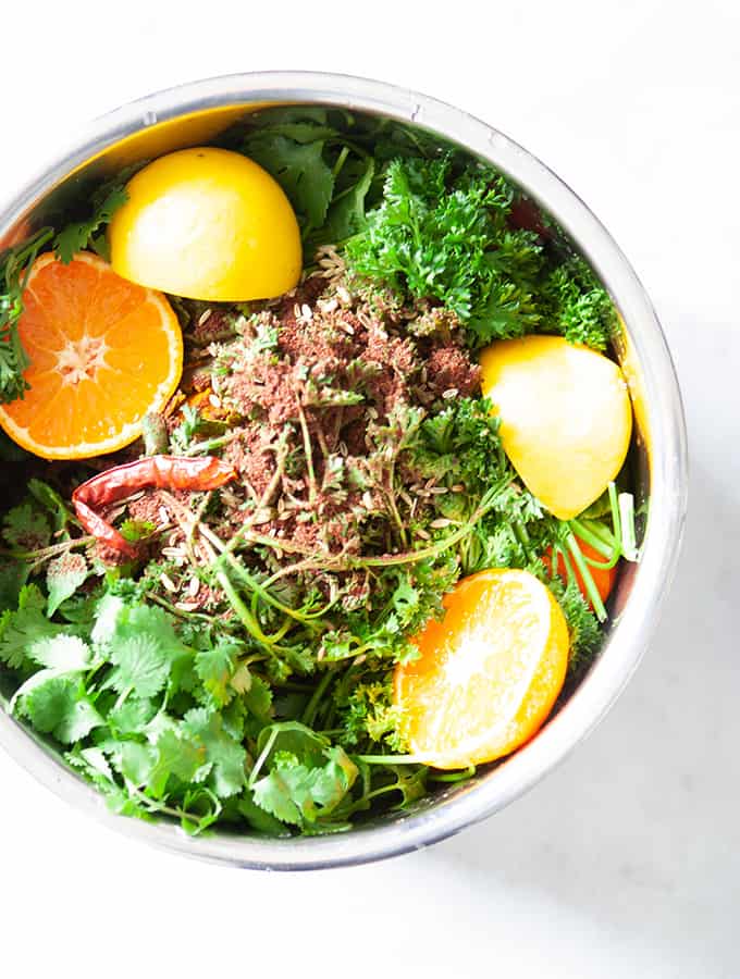 Wellness Turmeric Bone Broth with Ginger, Citrus & Herbs