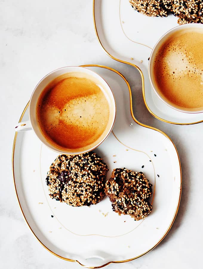 Tahini and Rye Chocolate Chip Cookies