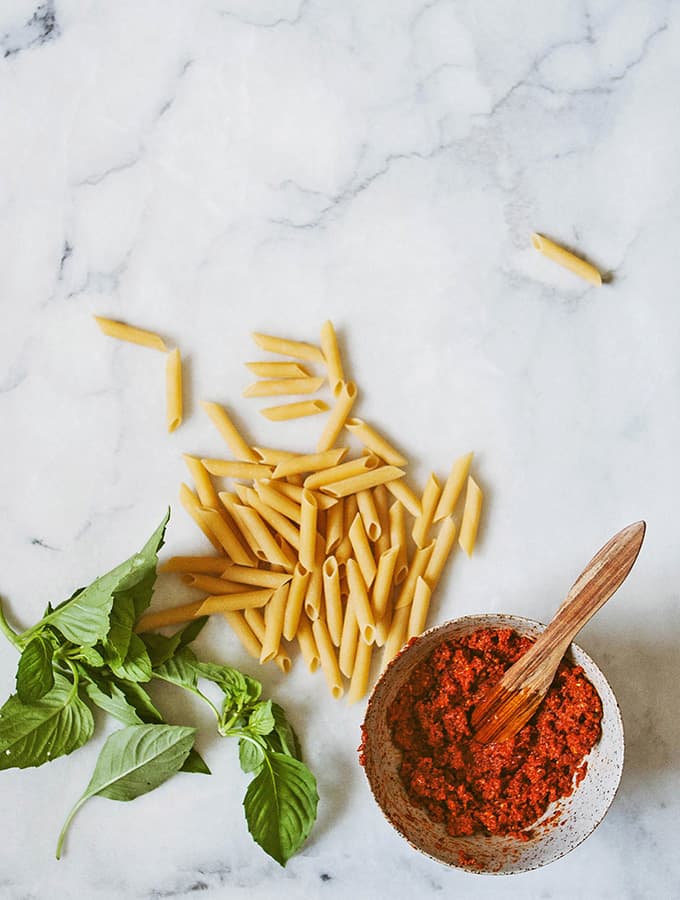 Penne with Sun Dried Tomato Pesto | Bijouxs Little Jewels