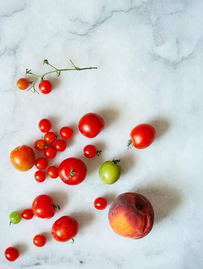 Peach, Tomato & Feta Salad | Bijouxs Little Jewels