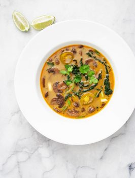 Curry Bone Broth with Mushrooms & Greens | Bijouxs Little Jewels