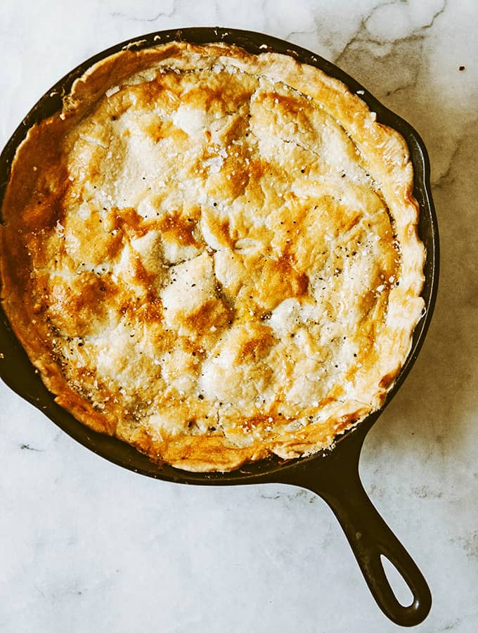 Lemon Chicken & Herb Skillet Pot Pie | Bijouxs Little Jewels