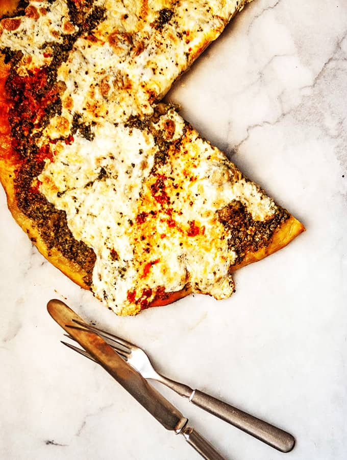  Pizza with Truffle Burrata & Pesto | Bijouxs Little Jewels