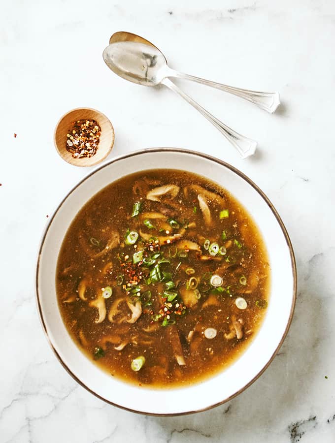 Rich Mushroom Hot & Sour Soup | Bijouxs Little Jewels