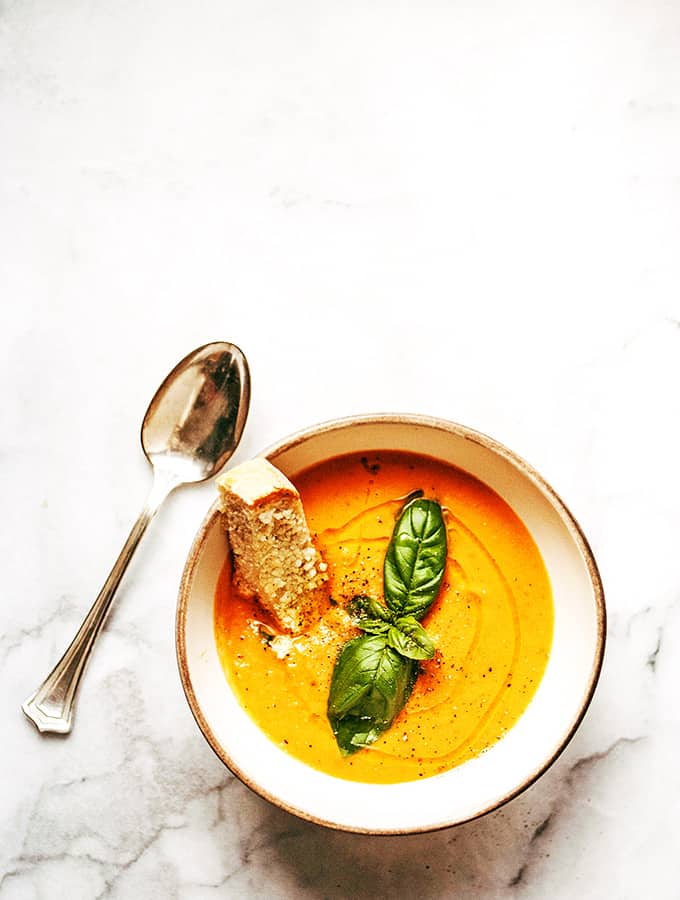 ROASTED HEIRLOOM TOMATO SOUP & PARMESAN TOAST | Bijouxs Little Jewels