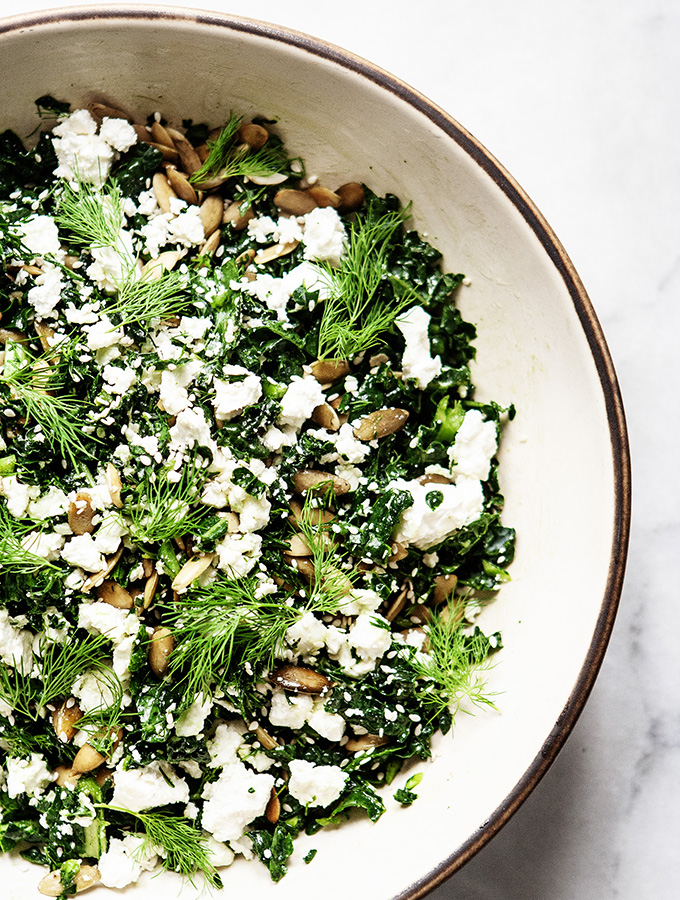 Kale, Feta and Dill Salad | Bijouxs Little Jewels