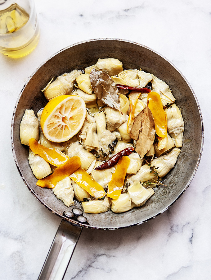 SPAGHETTI WIITH MARINATED ARTICHOKES | Bijouxs Little Jewels