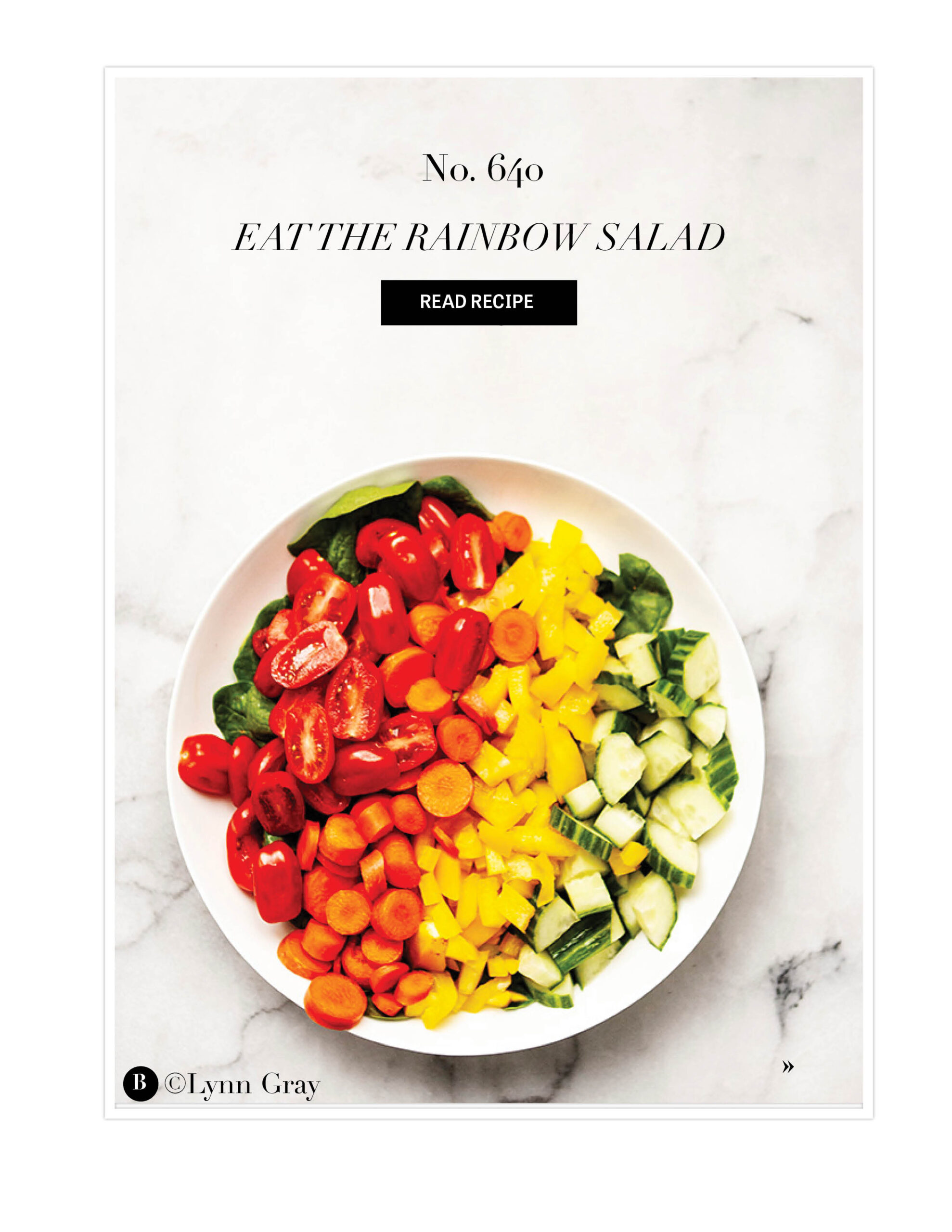 Eat the Rainbow Salad | Bijouxs Little Jewels