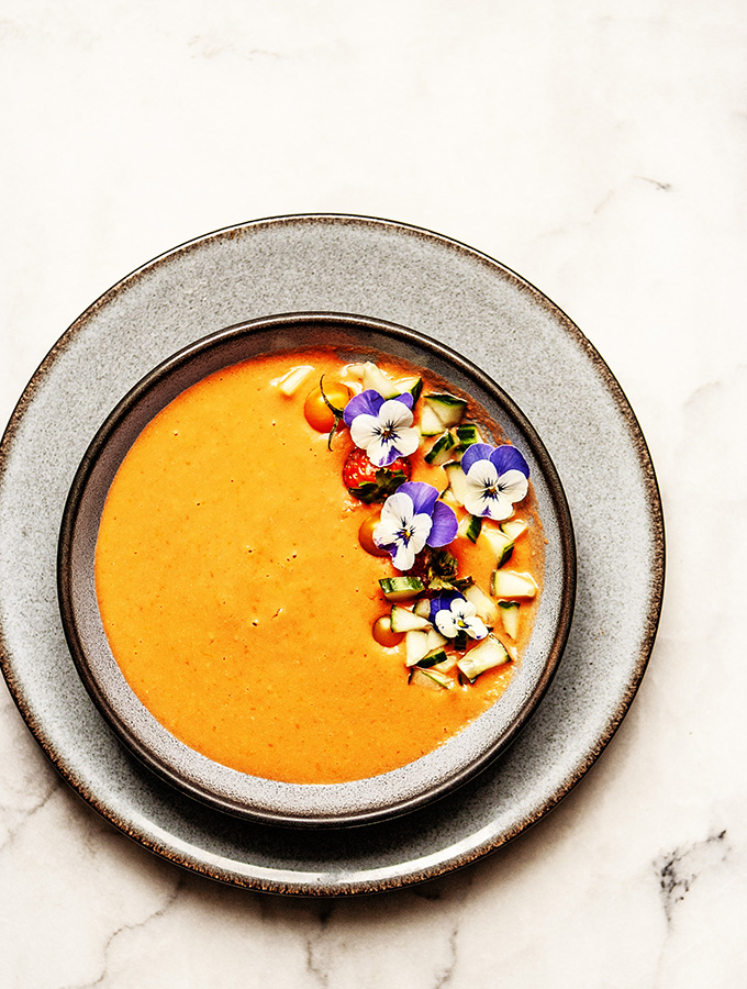 Summer Fruit Gazpacho \Bijouxs Little Jewels