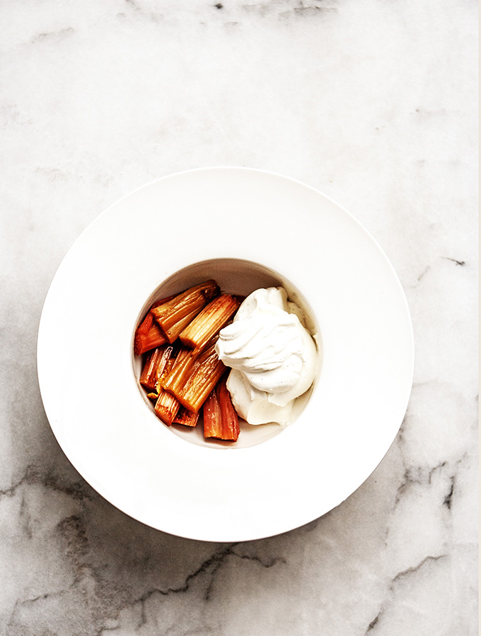 Baked Rhubarb with Labne Yogurt | Bijouxs Little Jewels