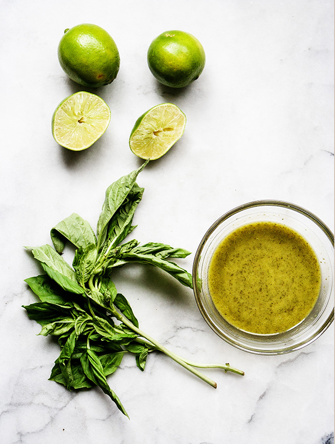 Lime Basil Vinaigrette Salad | Bijouxs Little Jewels