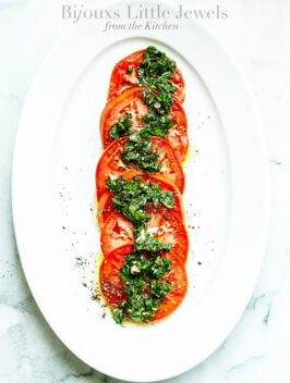 Tomato Salad with Parsley Vinaigrette | Bijouxs Little Jewels